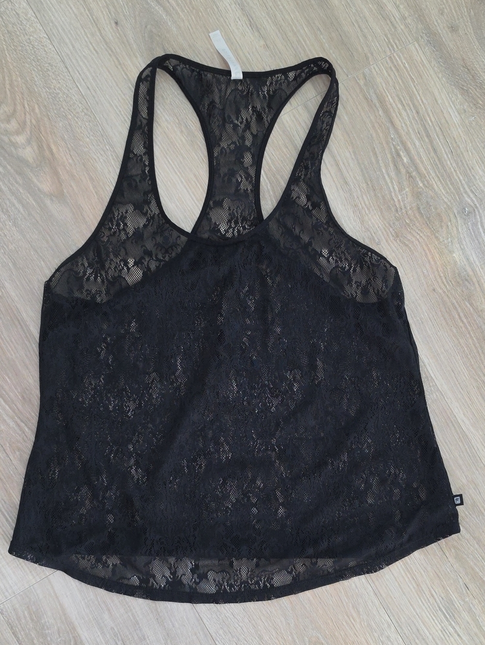 Fabletics Black Lace Racerback Tank
